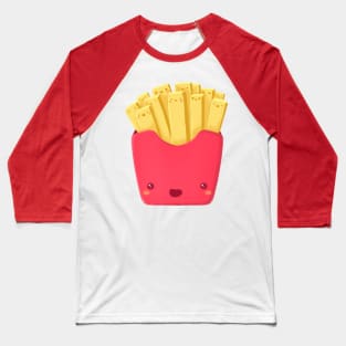 Super Cute French Fries - Kawaii French Fries Baseball T-Shirt